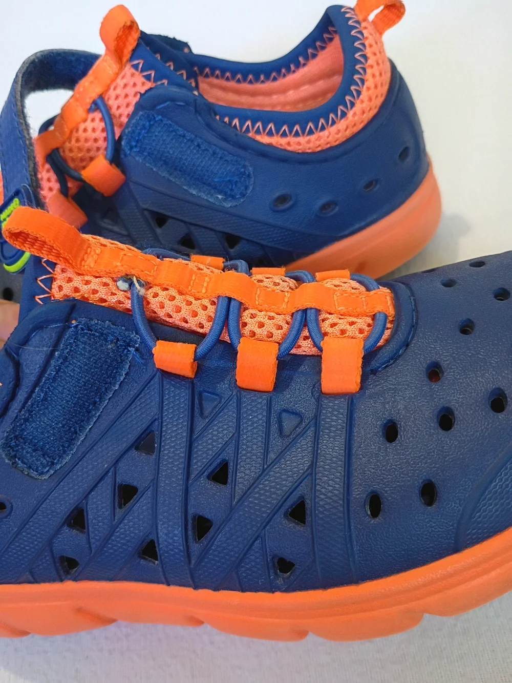 Phibian Kids' Blue and Orange Water Shoes Size 11 Outdoor Beach Pool